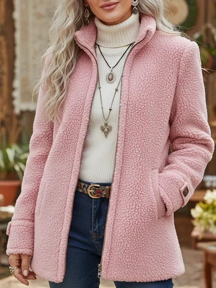Judith | Veste douillette zippée intégralement avec col montant