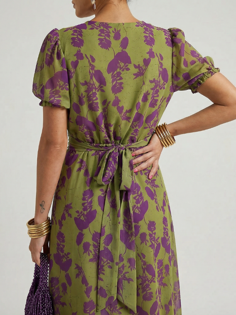 Virel™ Robe midi fleurie décontractée