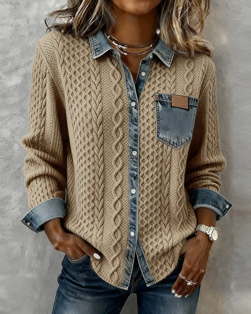 Claire | Chemise Maille Torsadée