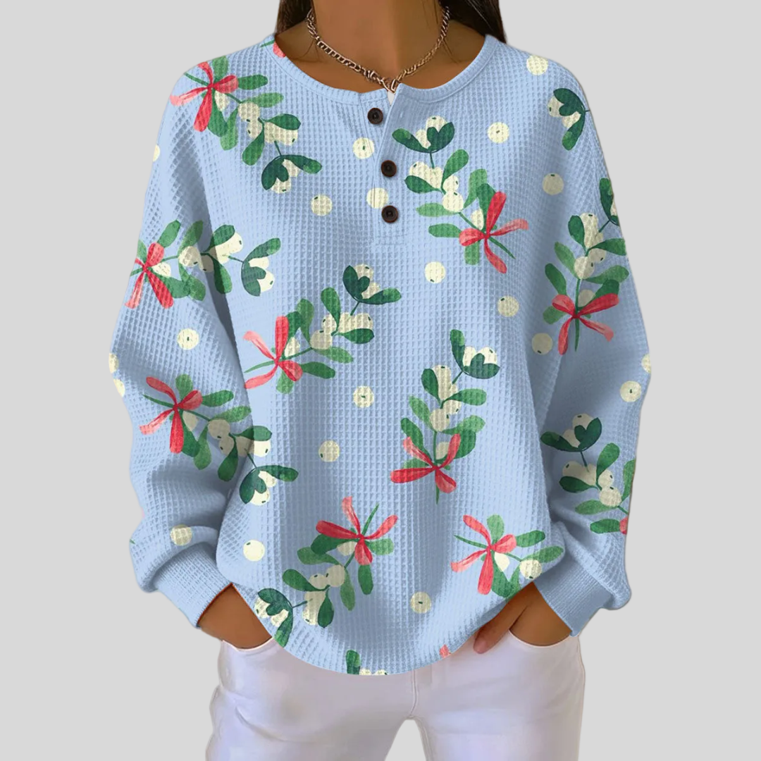 Élise | Sweat Gaufré Gui et Baies