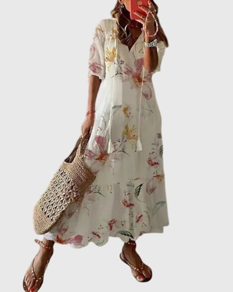 Amalia | Robe longue d’été bohème vintage