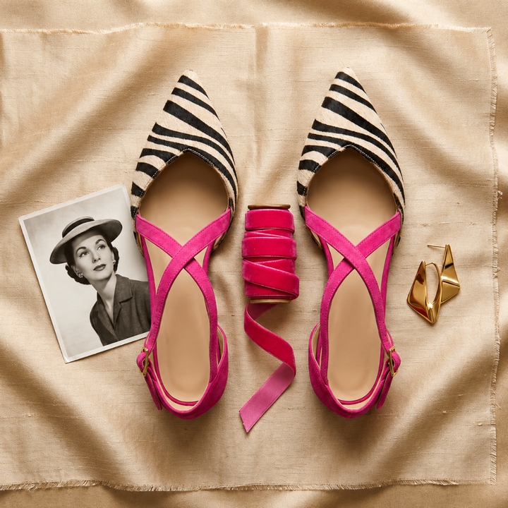 Vanessa – Élégantes ballerines bicolores à brides croisées
