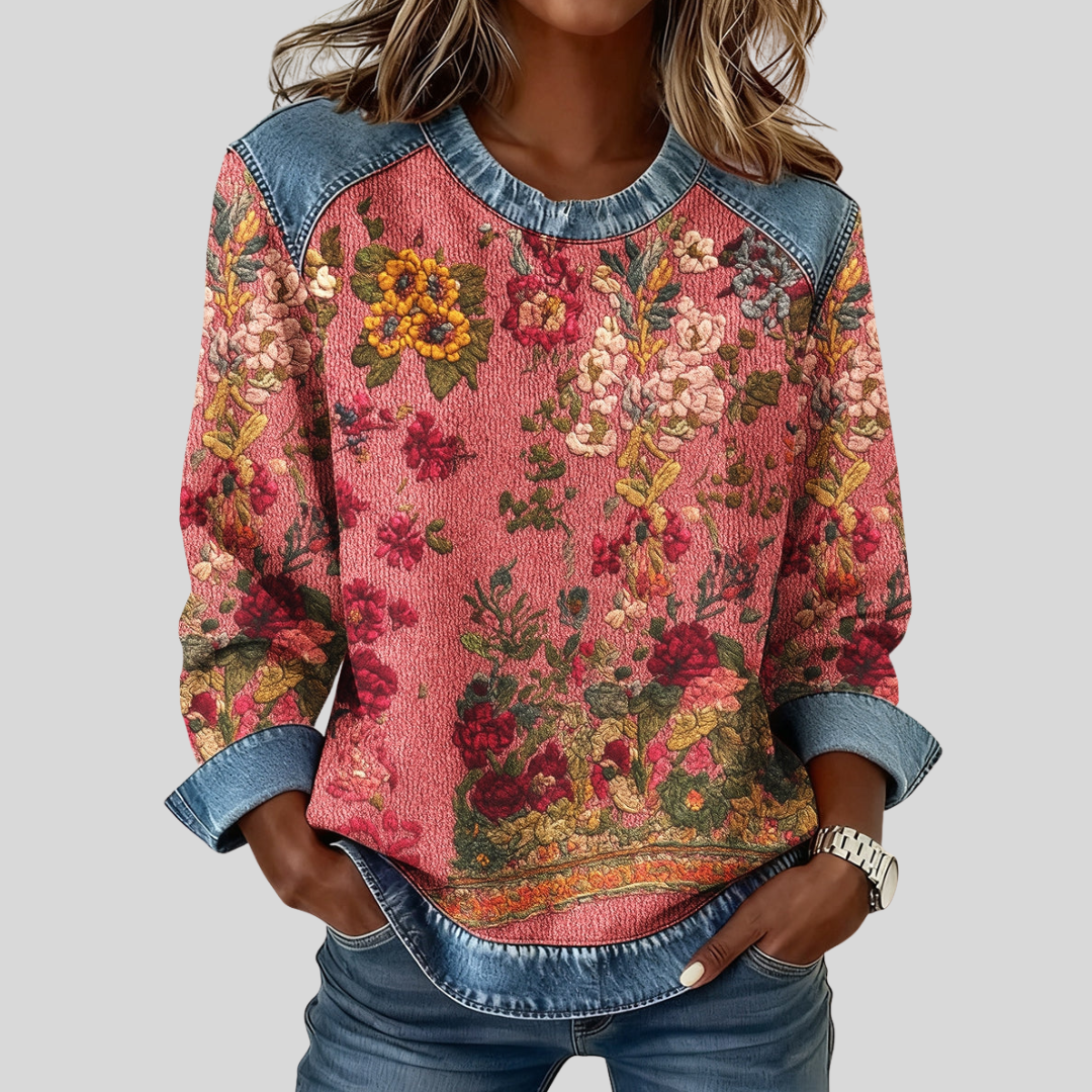 Monique | Sweat Tapisserie Corail