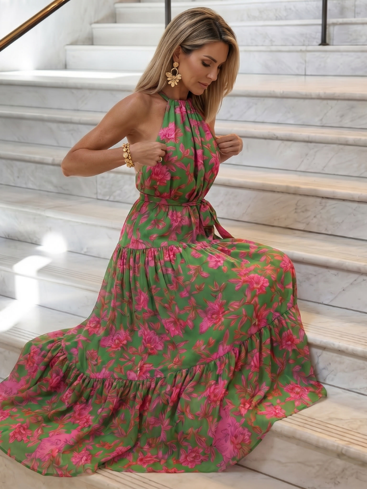 Rowen™ Robe midi dos-nu drapée