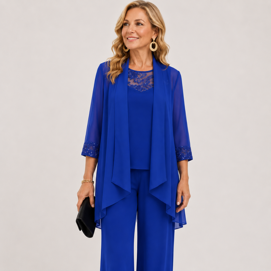 Eleanor™ | Ensemble Veste Fluide et Pantalon Large