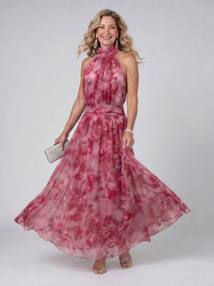 Avien™ Robe midi dos-nu tout en douceur