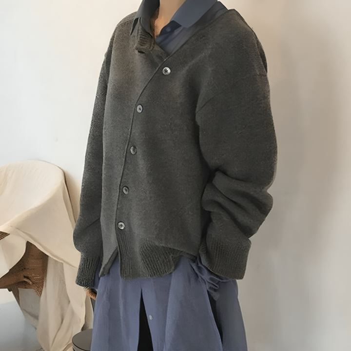 Luna | Cardigan à Boutonnage Asymétrique