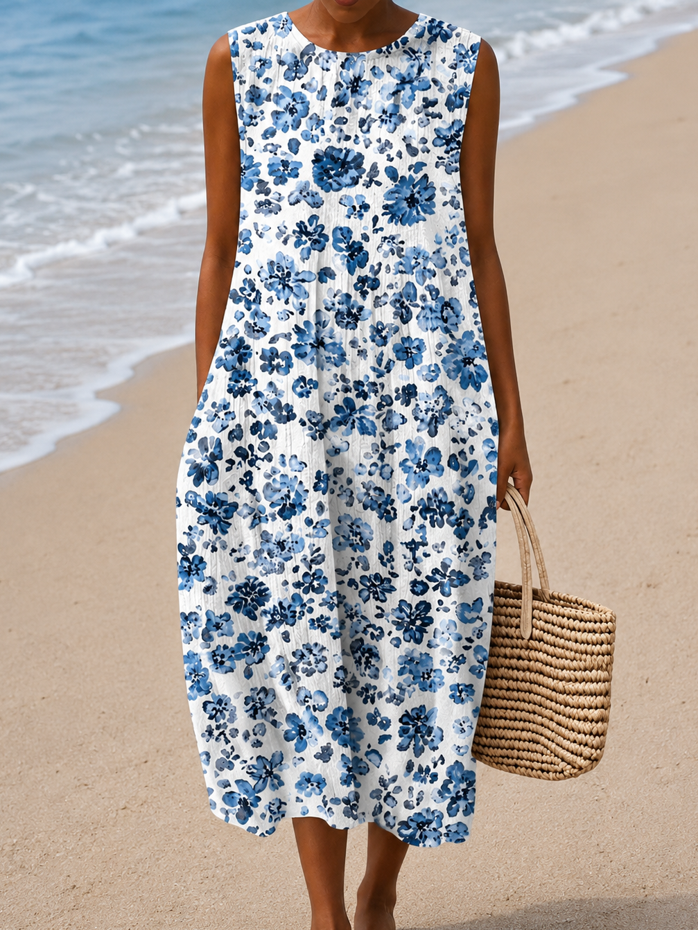 Mary - Robe casual sans manches pour femme