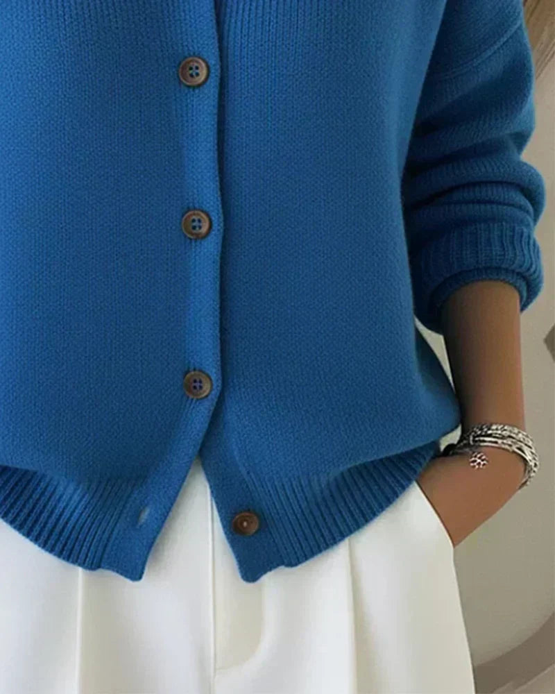 Véronique | Veste en Tricot avec Col Chemise
