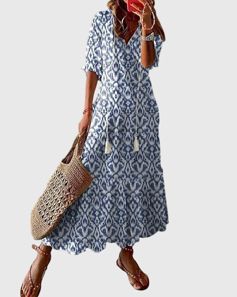 Amalia | Robe longue d’été bohème vintage