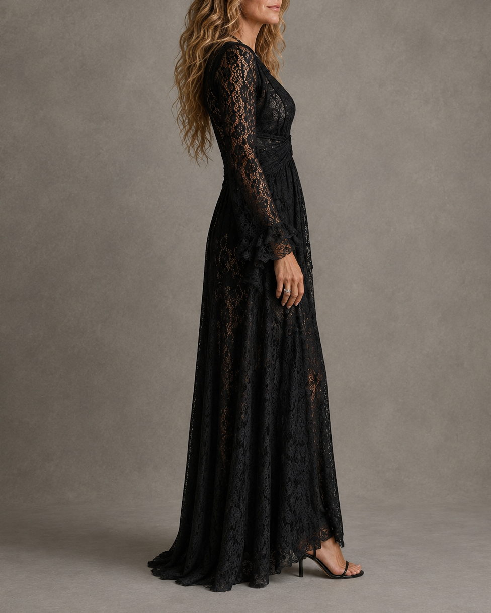 Charlotte | Élégante robe longue à décolleté plongeant en V