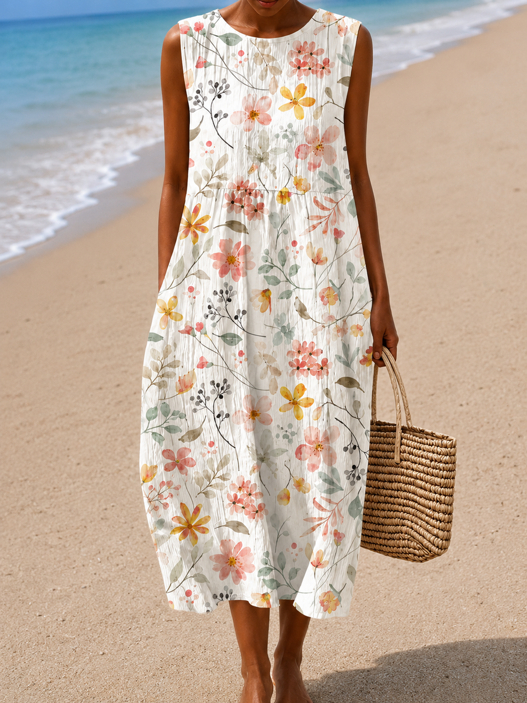 Donna - Robe casual sans manches pour femme