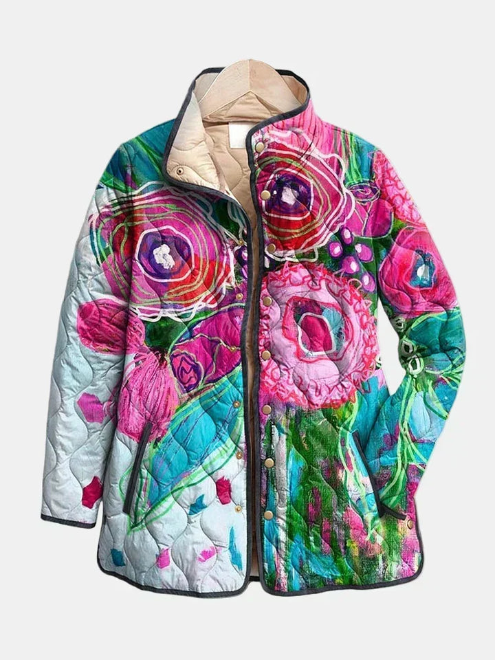 Lucie | Veste Matelassée Aquarelle Florale