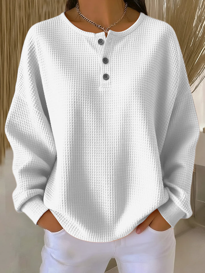 Mireille | Sweat-shirt Henley Gaufré