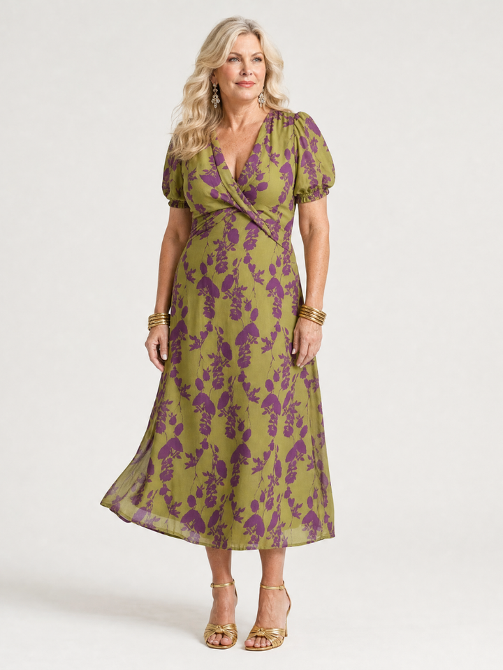 Virel™ Robe midi fleurie décontractée