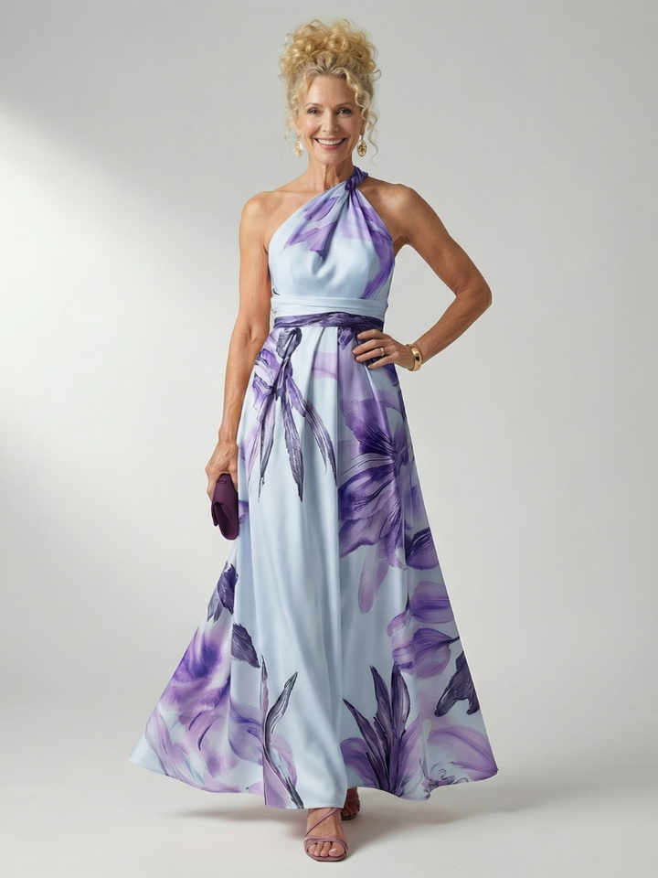 Amiel™ Robe longue légère à imprimé floral