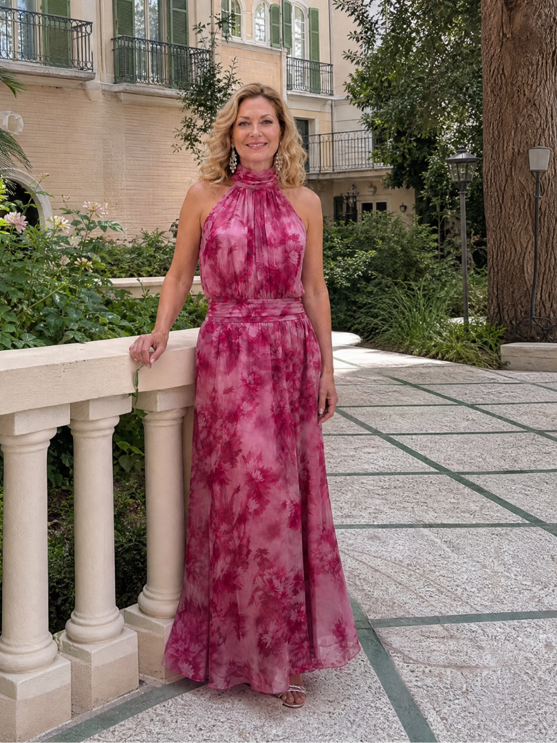 Avien™ Robe midi dos-nu tout en douceur