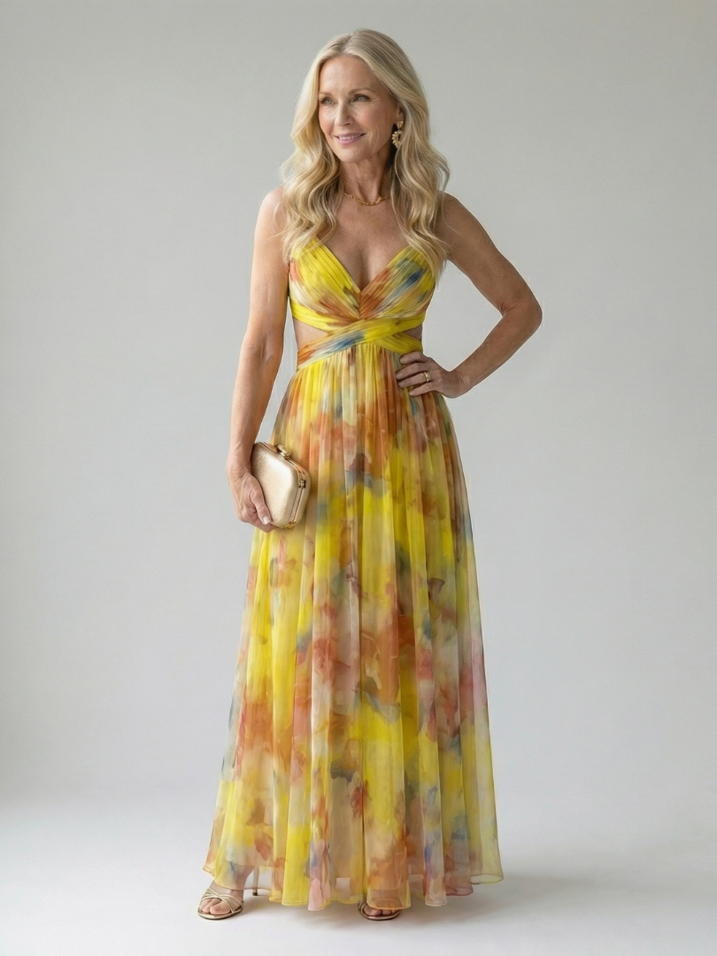 Isel™ Robe longue portefeuille tout en douceur