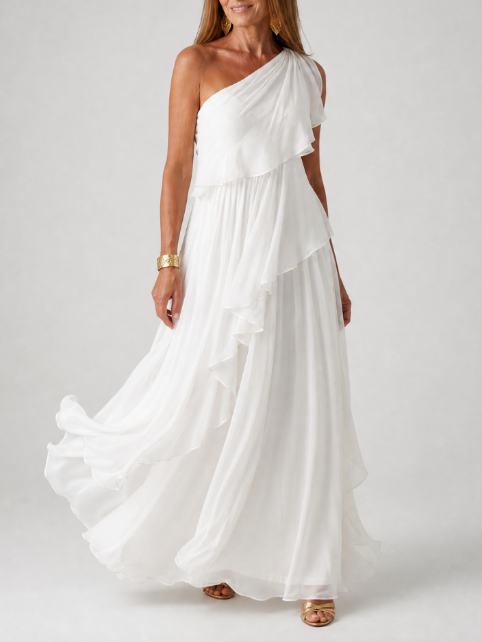 Tracey | Robe longue fluide et élégante en toute simplicité