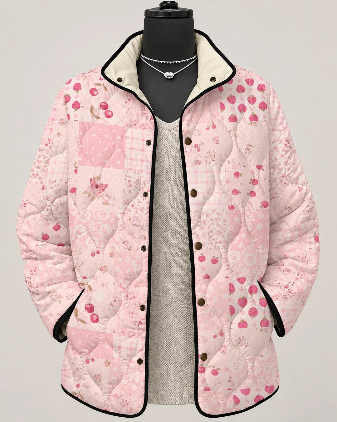 Delilah | Veste Matelassée Marguerites