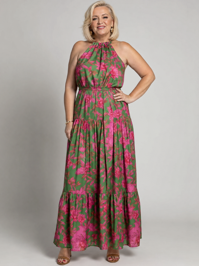 Rowen™ Robe midi dos-nu drapée