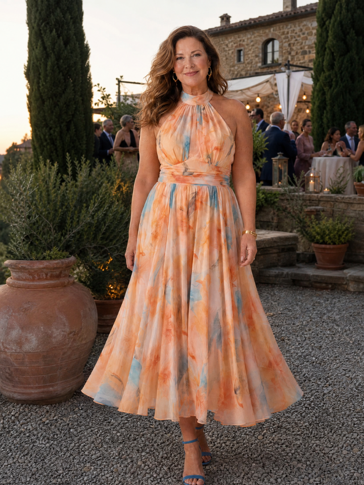 Elin™ Robe midi dos-nu tout en douceur