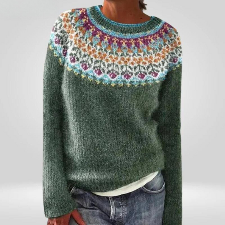 DELACROIX | Pull Maille Vert Sauge Véronique