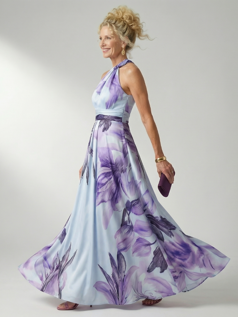 Amiel™ Robe longue légère à imprimé floral