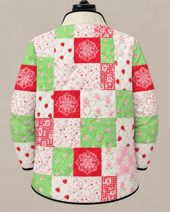 Rosalie | Veste Matelassée Jardin de Fraises