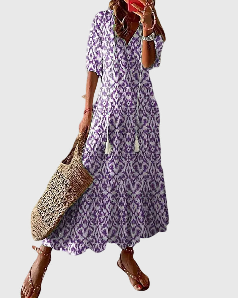 Amalia | Robe longue d’été bohème vintage