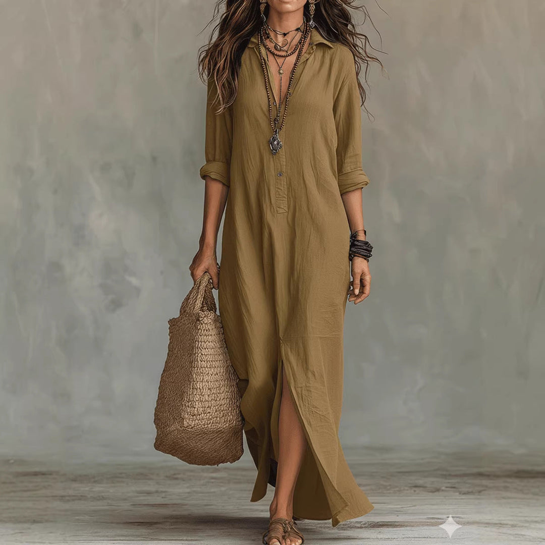 WILLOW | Robe longue facile à porter, à la silhouette flatteuse, pour un style quotidien polyvalent
