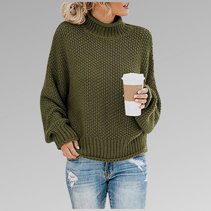 Juliette | Pull Col Roulé Grosse Maille