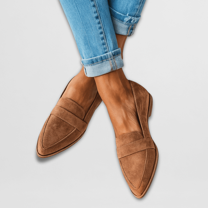 Élodie – Élégants mocassins plats en suédine douce et souple