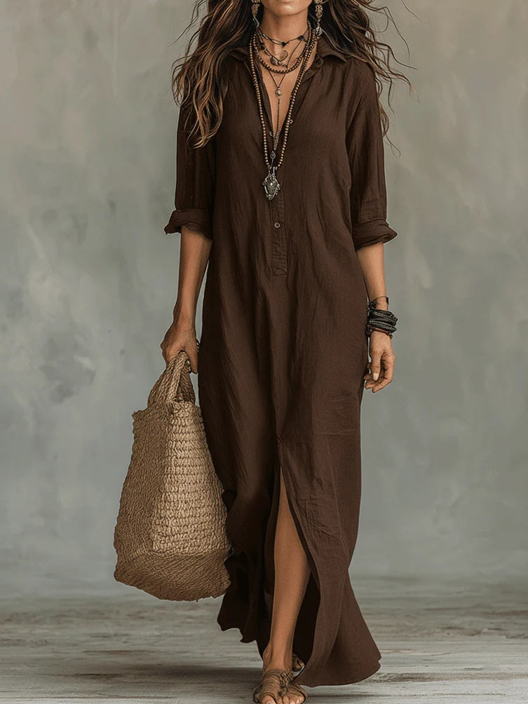 WILLOW | Robe longue facile à porter, à la silhouette flatteuse, pour un style quotidien polyvalent