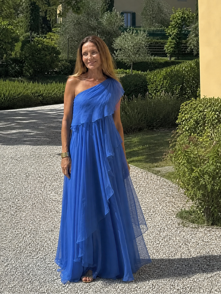 Émeraude™ | Maxi Robe Verte à Épaule Unique