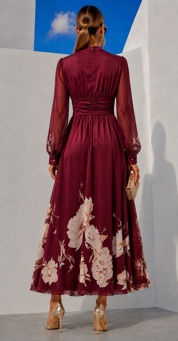 Nadia™ | Robe en Chiffon Imprimé
