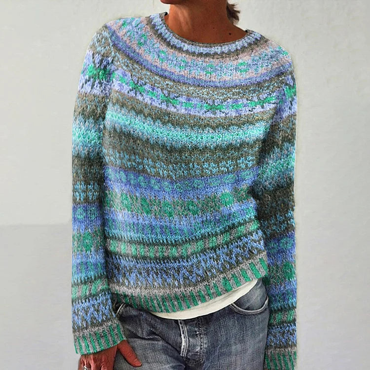 DELACROIX | Pull Maille Chinée Océan Florence