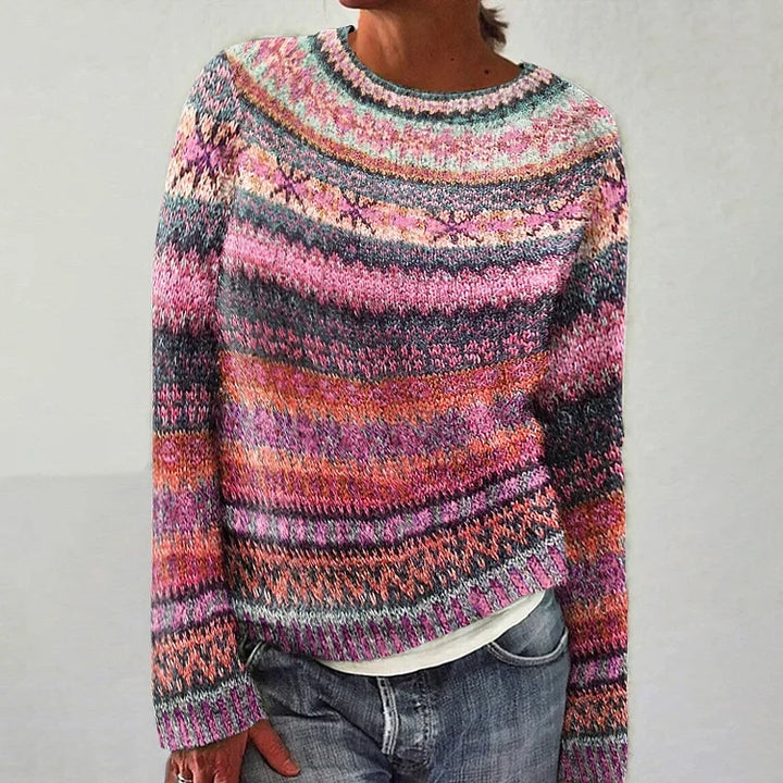 DELACROIX | Pull Maille Chinée Rose Élina