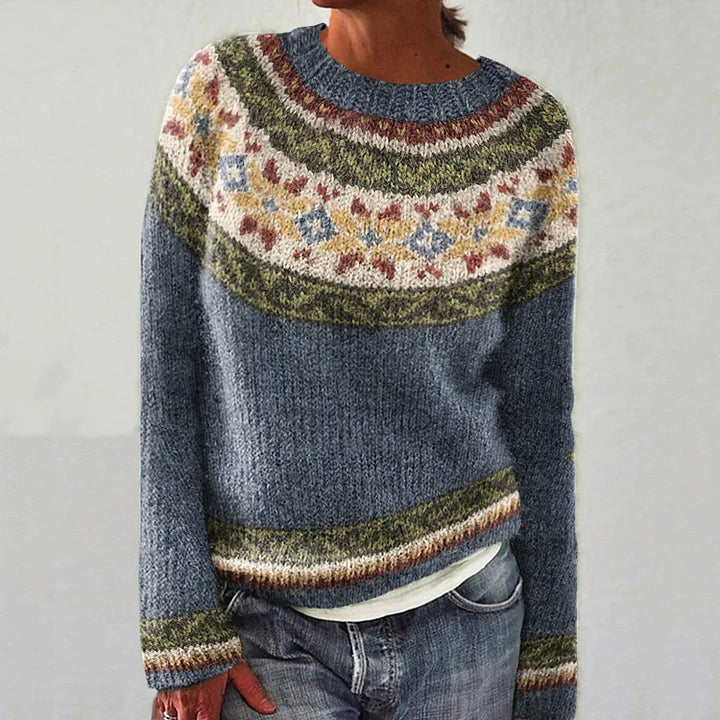 Marie | Pull Empiècement Jacquard