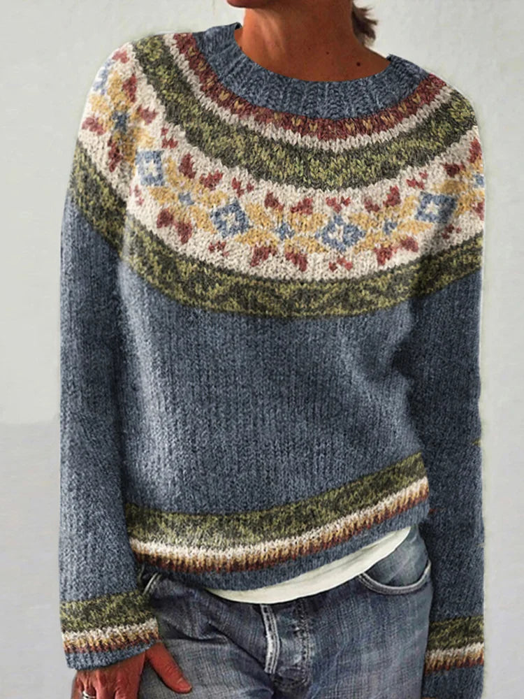 Marie | Pull Empiècement Jacquard