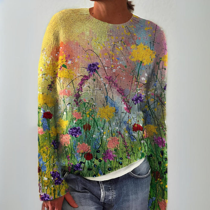DELACROIX | Pull Maille Prairie Fleurie Manon