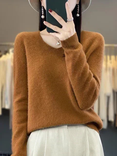 Martine | Pull Col V Maille Douce