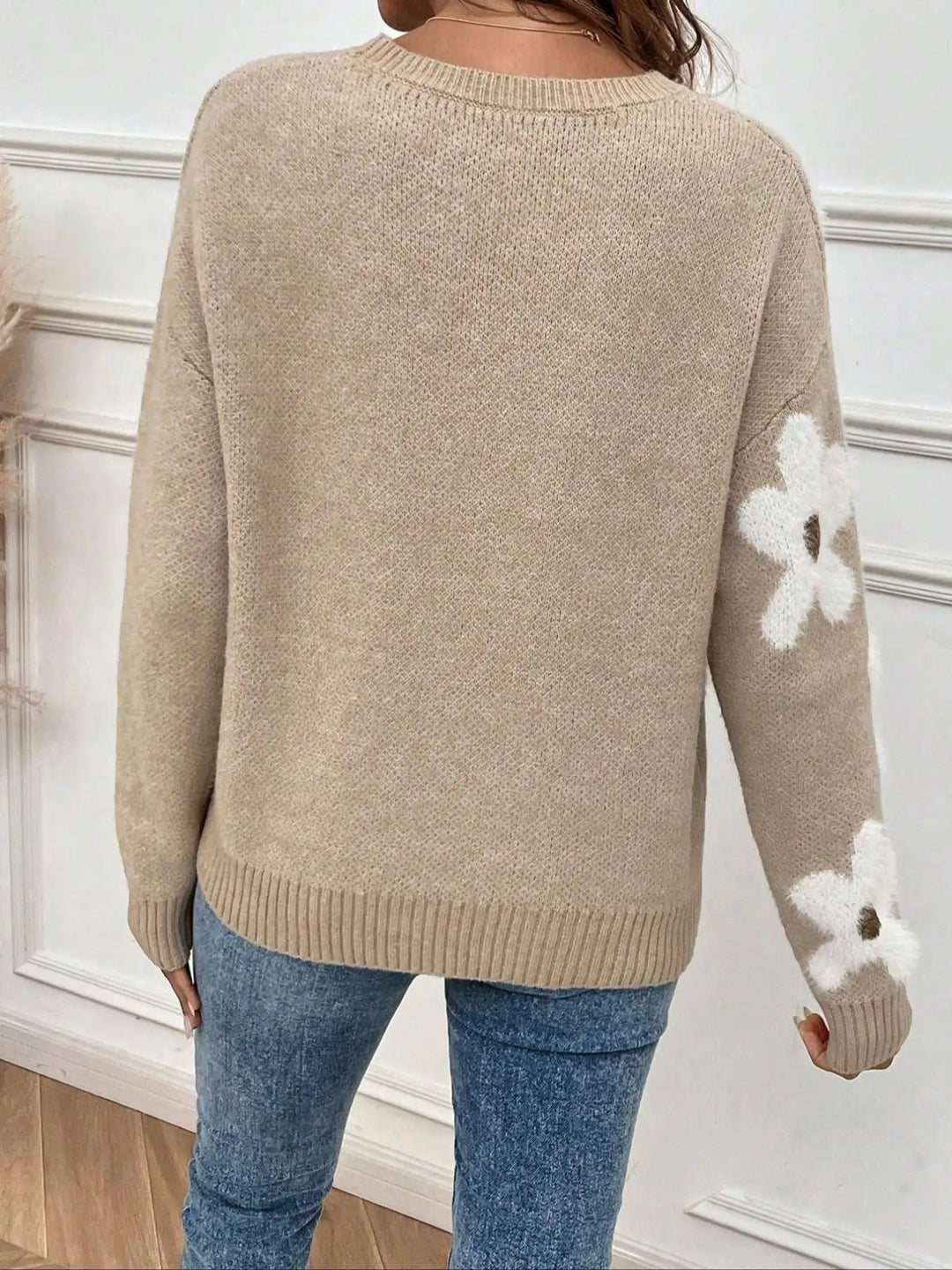 Daisy | Pull en maille à motif floral