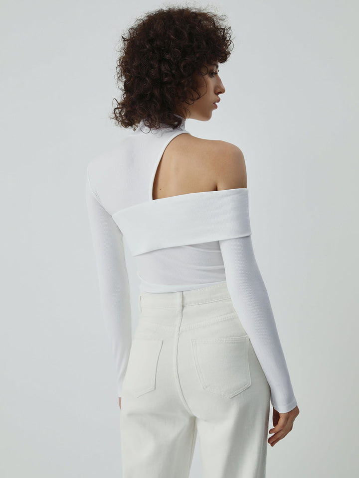 Ginevra | Top asymétrique à col montant