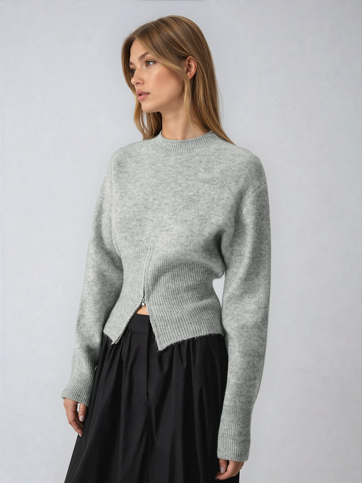 Rosalind | Pull en maille doux à demi-zip