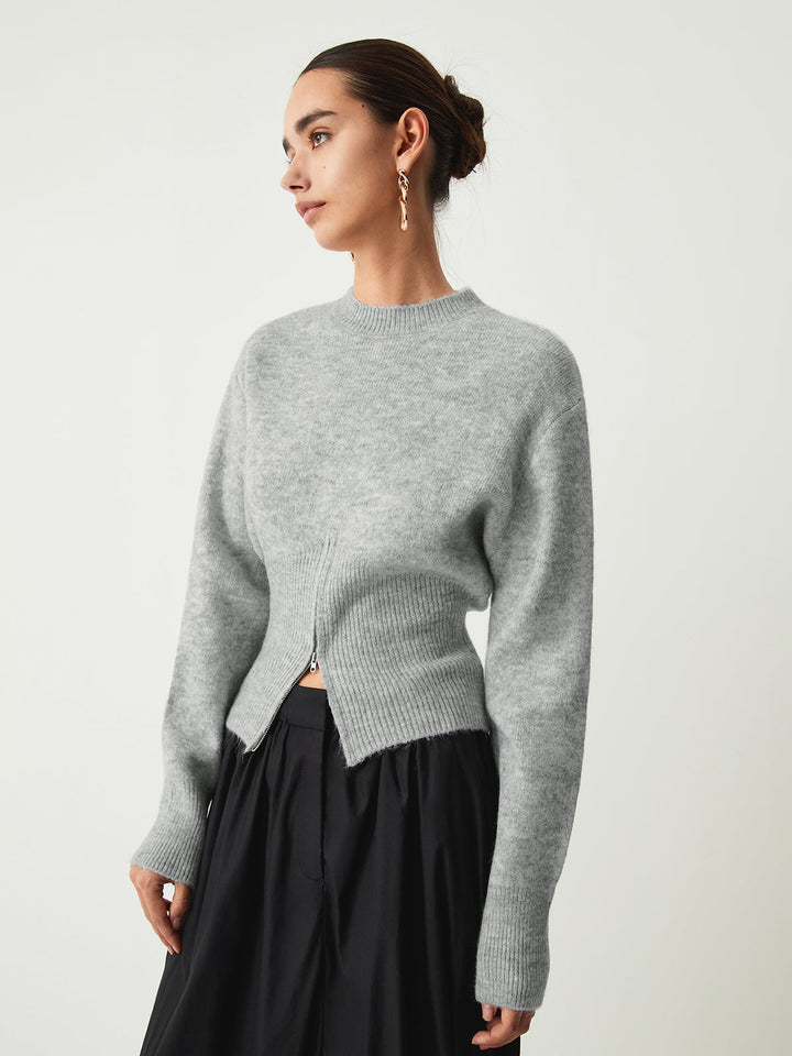 Rosalind | Pull en maille doux à demi-zip