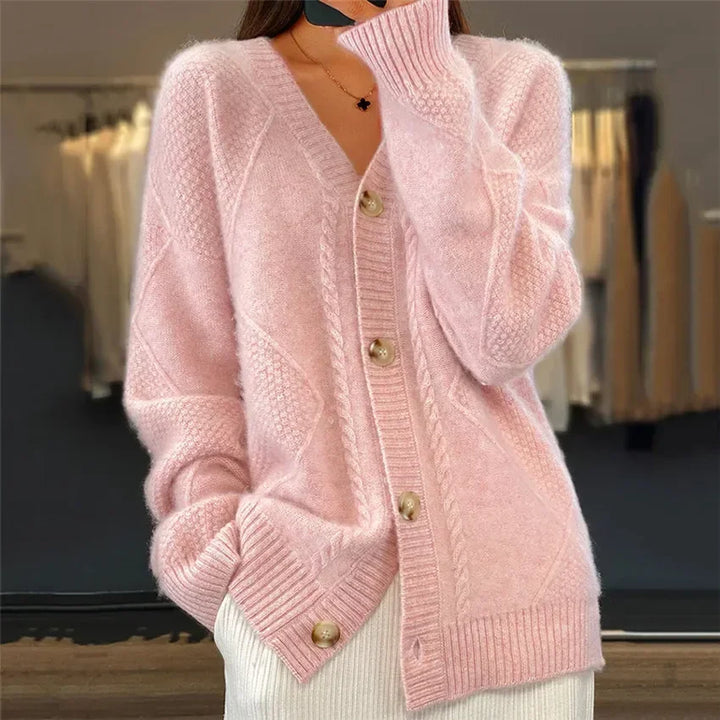 Léna | Cardigan Boutonné à Manches Longues