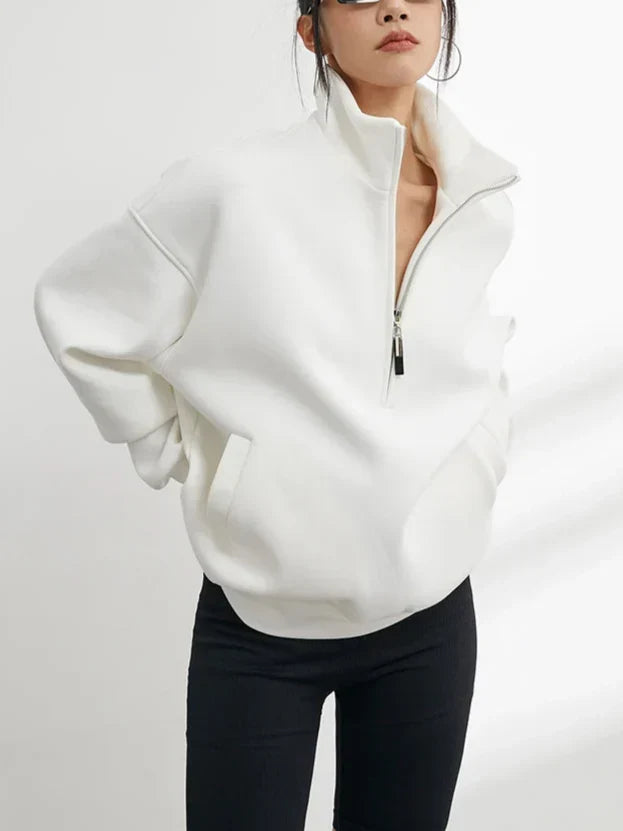 Evangeline | Pull décontracté à demi-zip