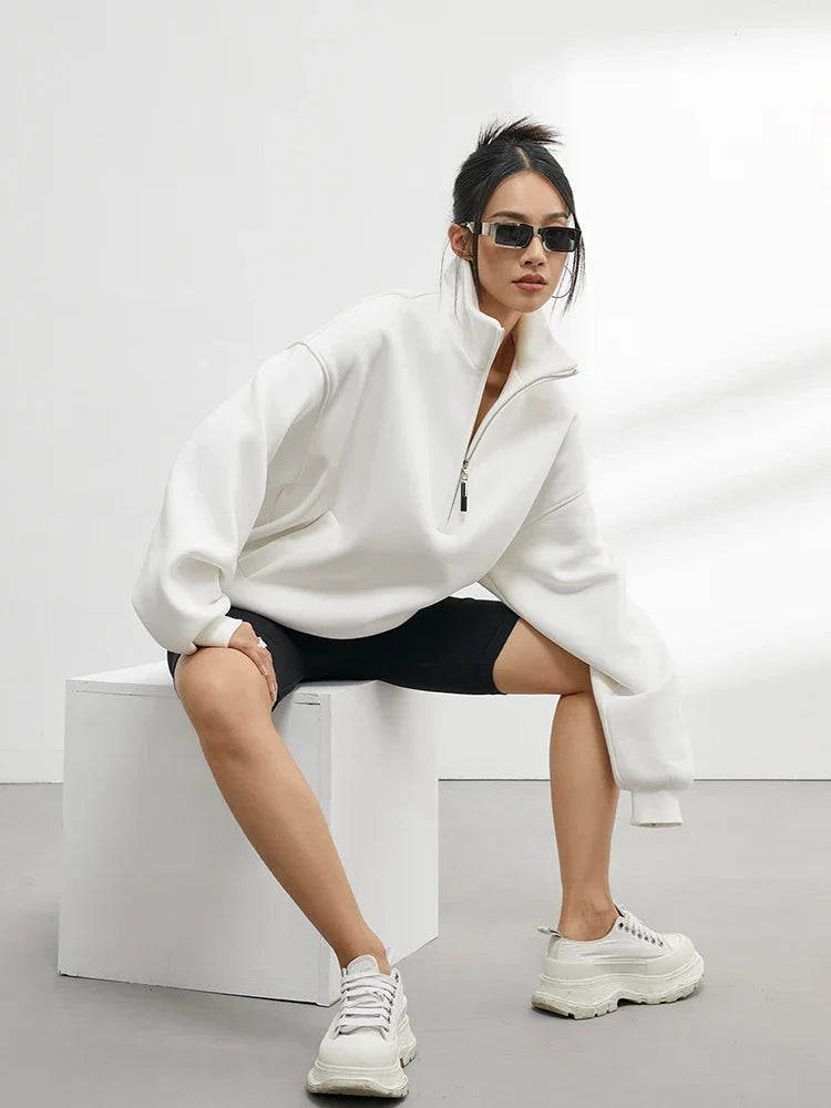 Evangeline | Pull décontracté à demi-zip
