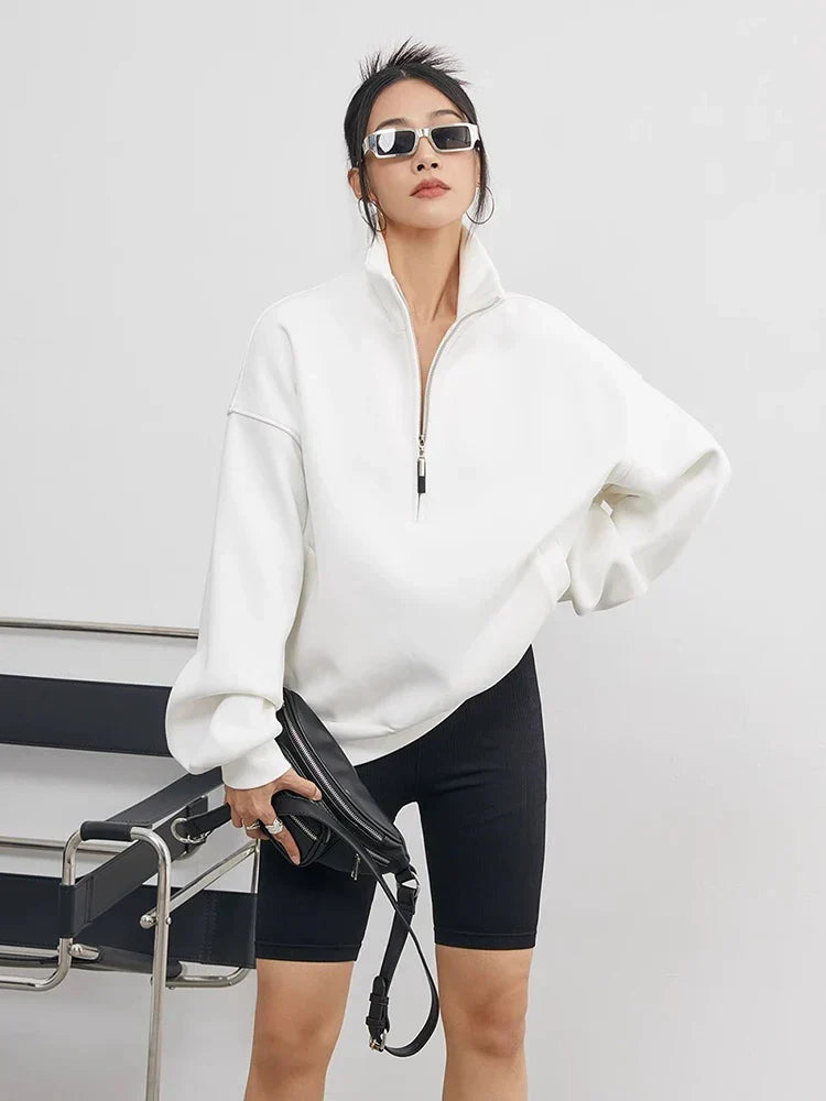 Evangeline | Pull décontracté à demi-zip